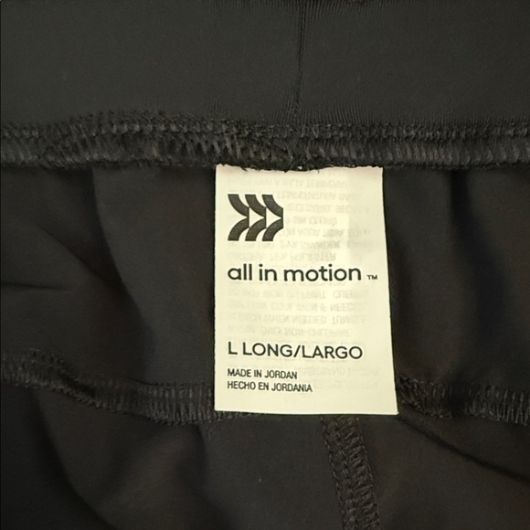 NWT All in Motion Black Active Pants Sz Large Long - Picture 4 of 9